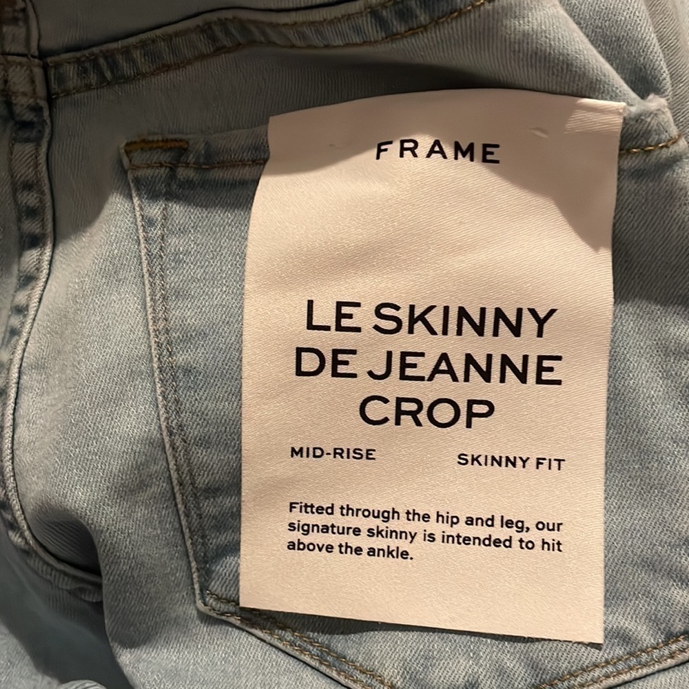 Frame Le Skinny De Jeanne Crop 26 Light‎ Denim Jeans - Picture 9 of 9